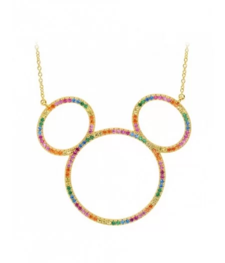 Mickey Mouse Rainbow Icon Outline Necklace by CRISLU $47.60 ADULTS