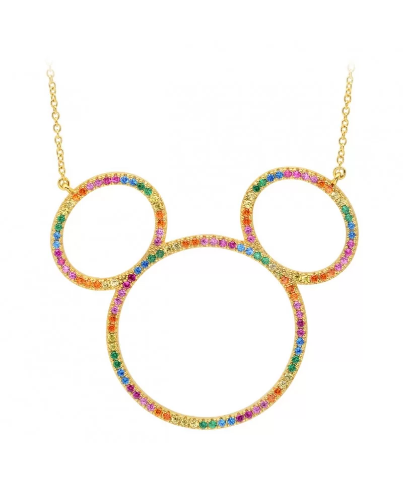 Mickey Mouse Rainbow Icon Outline Necklace by CRISLU $47.60 ADULTS