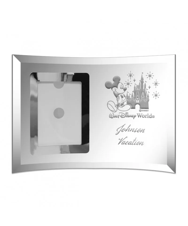 Walt Disney World Glass Frame by Arribas – Small – Personalized $21.56 HOME DECOR