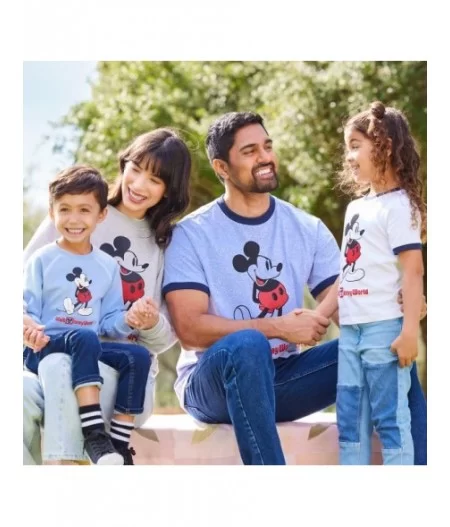 Mickey Mouse Classic Ringer T-Shirt for Adults – Walt Disney World – Blue $8.18 UNISEX