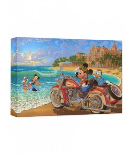 Mickey Mouse and Friends ''Where the Road Meets the Sea'' Giclée on Canvas by Manuel Hernandez $50.38 COLLECTIBLES