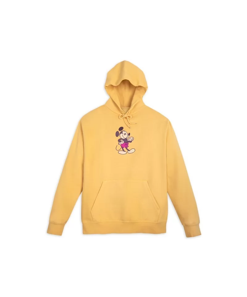 Mickey Mouse Genuine Mousewear Pullover Hoodie for Adults – Gold $13.72 MEN