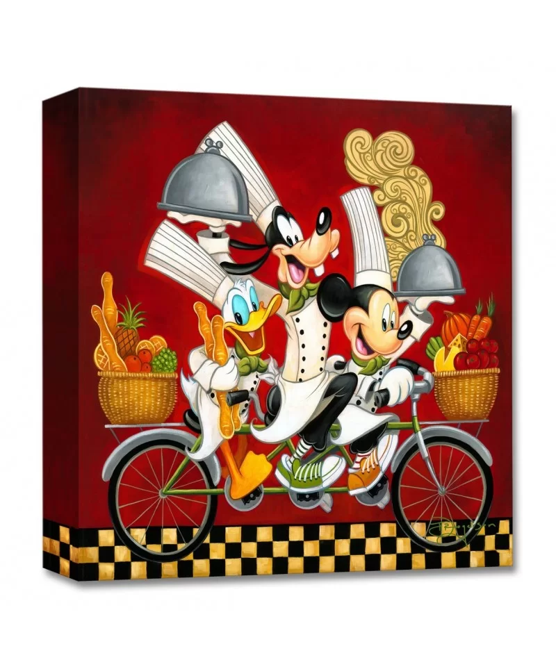 Mickey Mouse and Friends ''Wheeling with Flavor'' Giclée on Canvas by Tim Rogerson $37.19 COLLECTIBLES