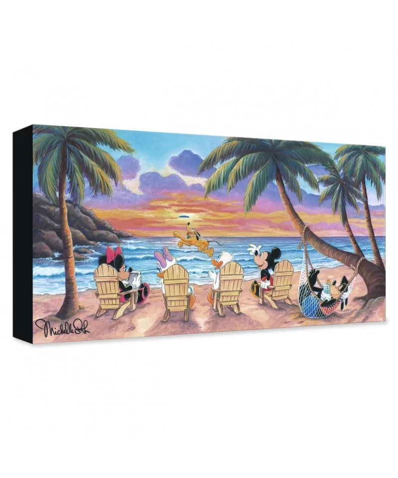 Mickey Mouse and Friends ''Beautiful Day at the Beach'' Giclée on Canvas by Michelle St.Laurent – Limited Edition $45.60 HOME...