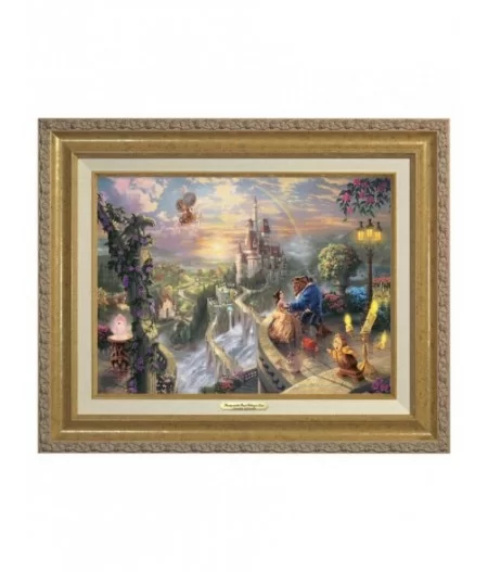 ''Beauty and the Beast Falling in Love'' Framed Canvas Classic by Thomas Kinkade $134.40 COLLECTIBLES