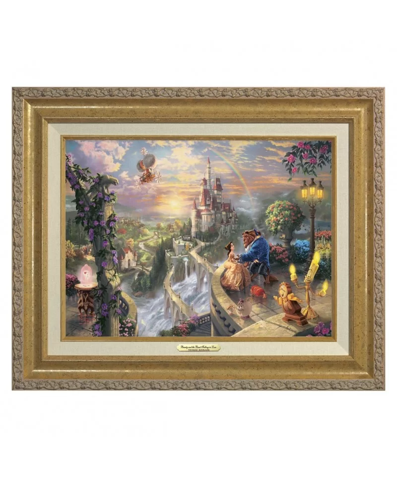 ''Beauty and the Beast Falling in Love'' Framed Canvas Classic by Thomas Kinkade $134.40 COLLECTIBLES