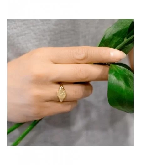 Mickey Mouse Gold Signet Ring by Rebecca Hook – Personalized $35.20 ADULTS