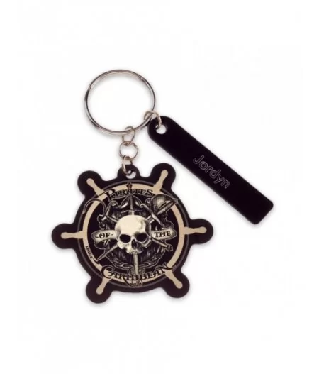 Pirates of the Caribbean Ship's Wheel Leather Keychain – Personalizable $3.73 KIDS