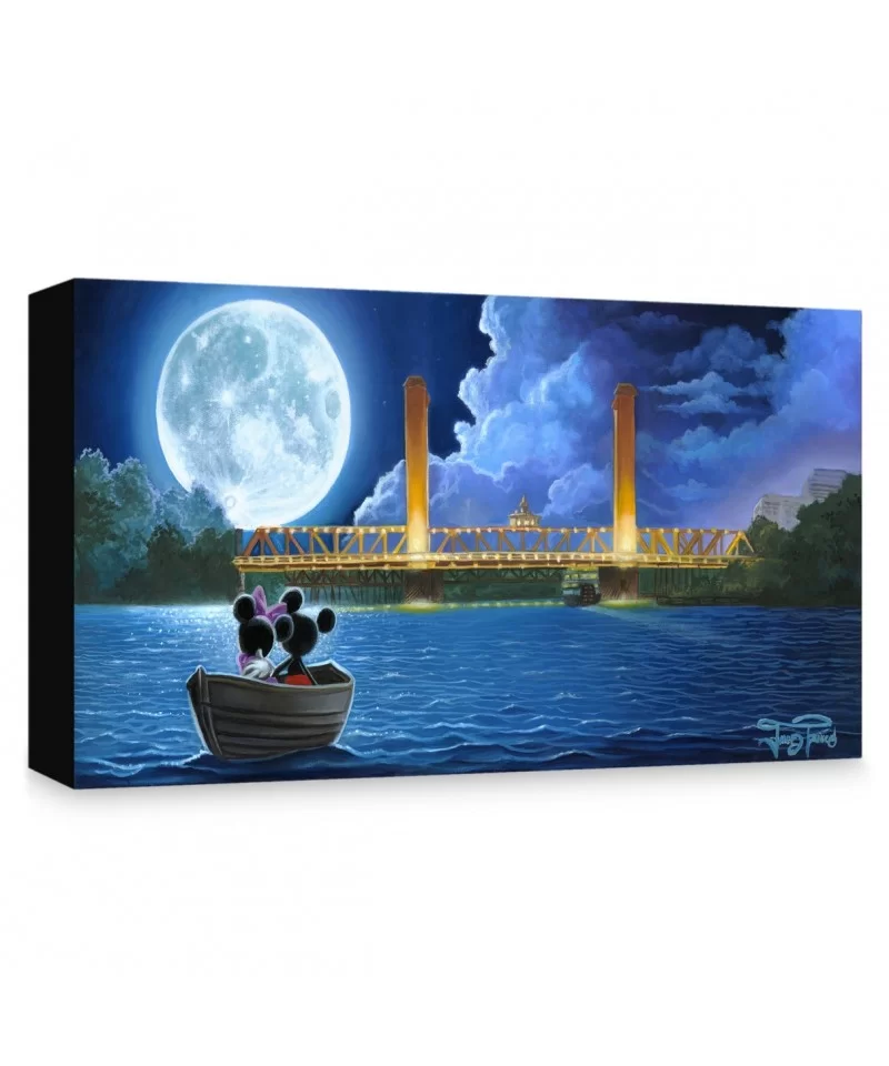 Mickey and Minnie Mouse ''Drifting in the Moonlight'' Giclée on Canvas by Jared Franco $49.18 COLLECTIBLES