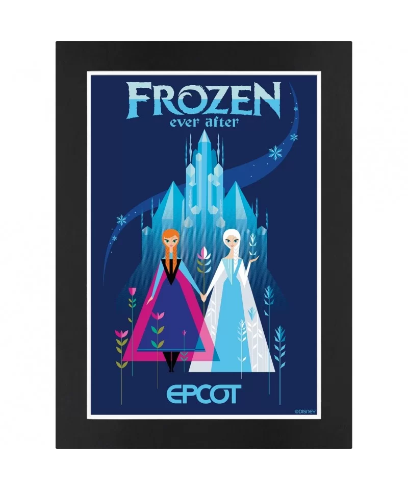 EPCOT Frozen Ever After Matted Print $16.00 HOME DECOR