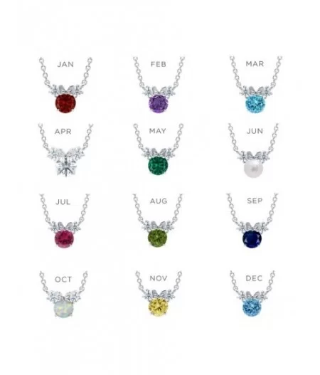 Minnie Mouse Birthstone Necklace for Kids by CRISLU – Platinum $25.80 ADULTS