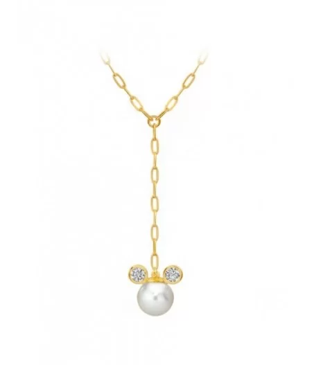 Mickey Mouse Icon Pearl Drop Necklace by CRISLU $57.60 ADULTS