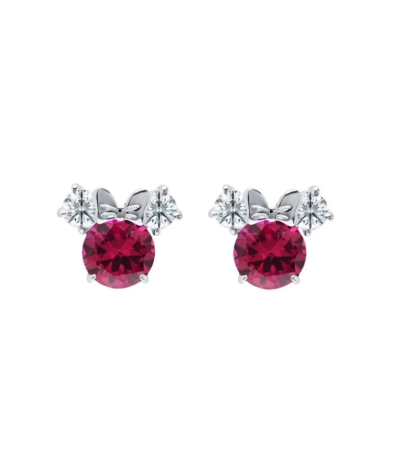 Minnie Mouse Birthstone Earrings by CRISLU – Platinum $25.20 ADULTS