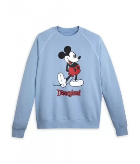 Mickey Mouse Classic Sweatshirt for Adults – Disneyland – Blue $18.04 UNISEX