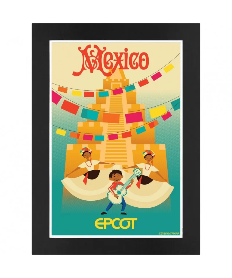 EPCOT Mexico Pavilion Matted Print $9.92 HOME DECOR