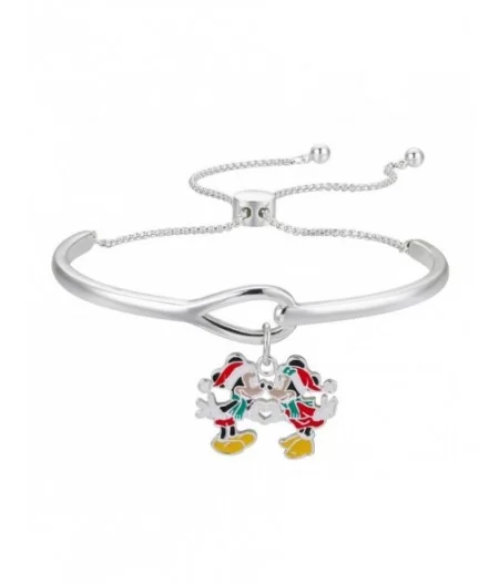 Santa Mickey and Minnie Mouse Cuff Bolo Bracelet $16.20 ADULTS