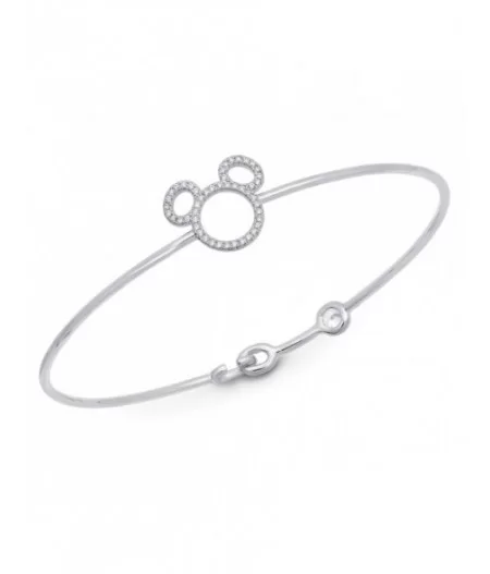 Mickey Mouse Icon Silhouette Bangle by CRISLU – Platinum $32.64 ADULTS