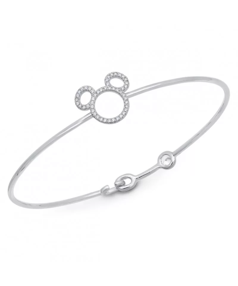 Mickey Mouse Icon Silhouette Bangle by CRISLU – Platinum $32.64 ADULTS