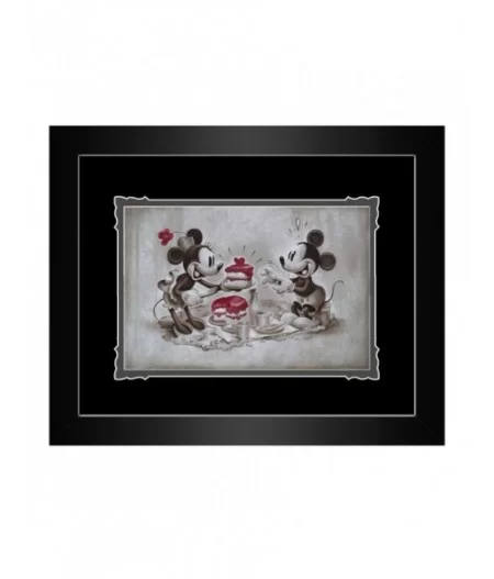 Mickey and Minnie Mouse ''The Way to His Heart'' Framed Deluxe Print by Noah $52.48 HOME DECOR