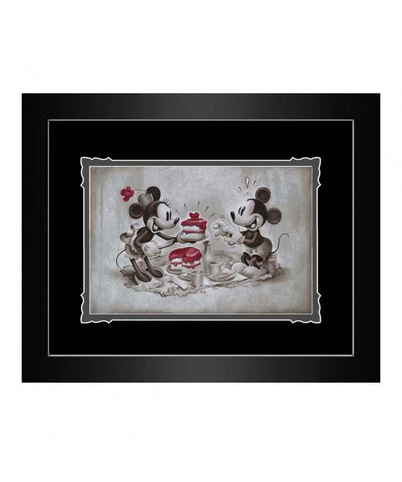 Mickey and Minnie Mouse ''The Way to His Heart'' Framed Deluxe Print by Noah $52.48 HOME DECOR