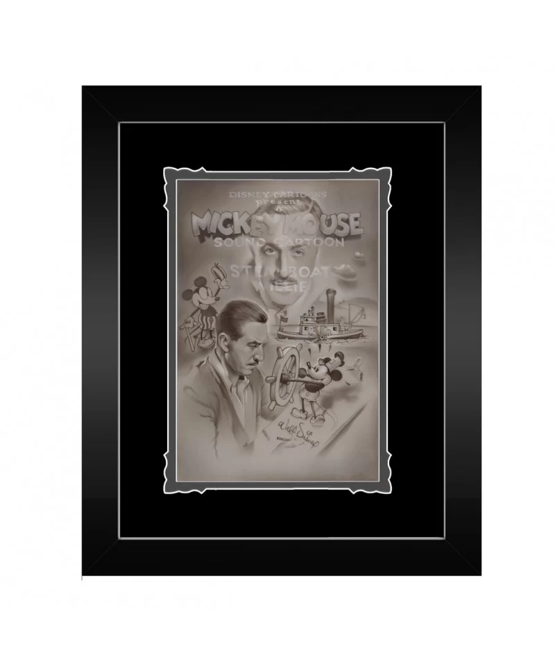 Steamboat Willie ''Full Steam Ahead'' Framed Deluxe Print by Noah $62.72 HOME DECOR