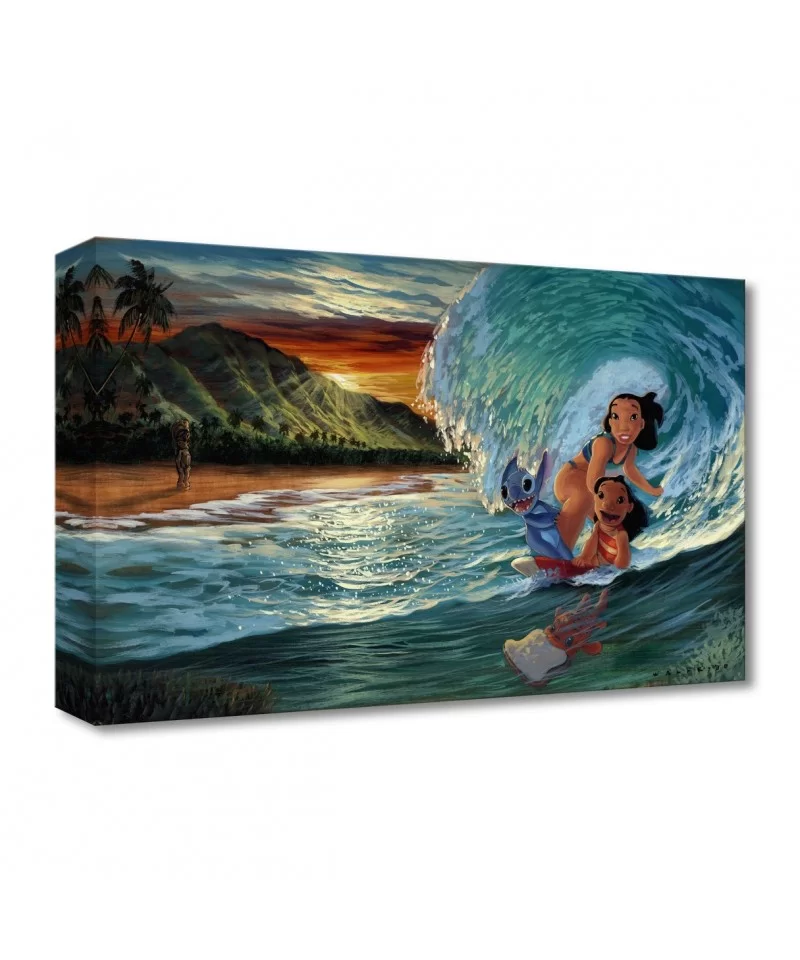 Lilo & Stitch ''Morning Surf'' Giclée on Canvas by Walfrido Garcia – Limited Edition $37.20 COLLECTIBLES