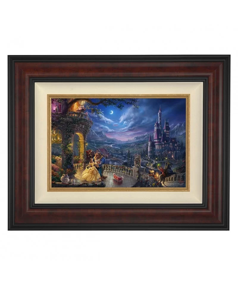 ''Beauty and the Beast Dancing in the Moonlight'' Framed Limited Edition Canvas by Thomas Kinkade Studios $264.00 COLLECTIBLES