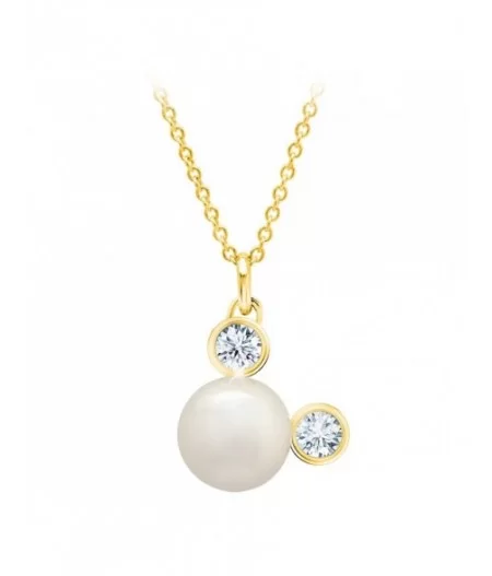 Mickey Mouse Icon Pearl Pendant Necklace by CRISLU $43.20 ADULTS