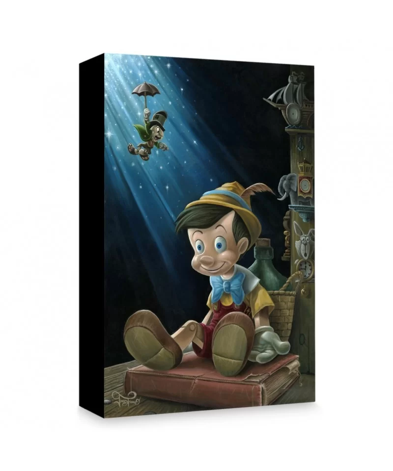 Pinocchio ''The Little Wooden Boy'' Giclée on Canvas by Jared Franco $37.19 COLLECTIBLES