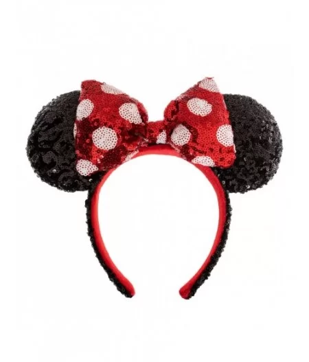 Minnie Mouse Sequin Ear Headband with Sequin Polka Dot Bow for Adults $12.04 ADULTS