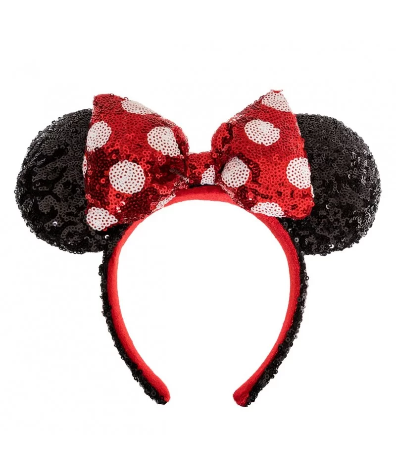 Minnie Mouse Sequin Ear Headband with Sequin Polka Dot Bow for Adults $12.04 ADULTS