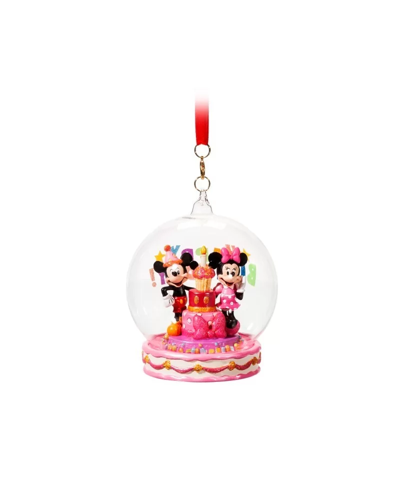 Mickey and Minnie Mouse Happy Birthday Ornament $10.36 HOME DECOR