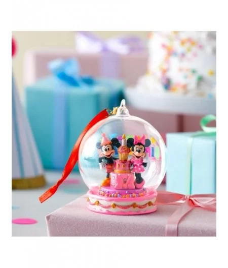 Mickey and Minnie Mouse Happy Birthday Ornament $10.36 HOME DECOR