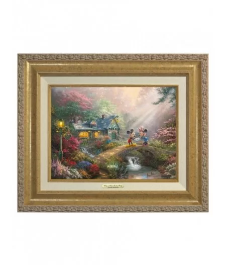 ''Mickey and Minnie Sweetheart Bridge'' Canvas Classic by Thomas Kinkade Studios $101.52 COLLECTIBLES