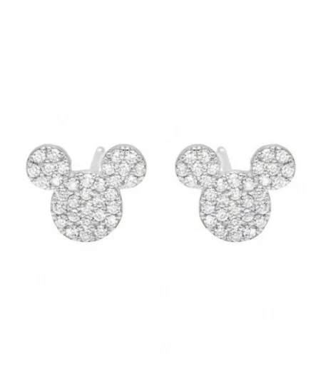 Mickey Mouse Icon Stud Earrings by CRISLU – Platinum $28.88 ADULTS