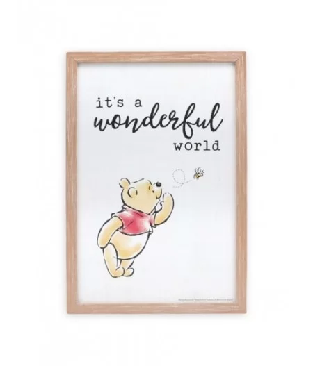 Winnie the Pooh ''It's a Wonderful World'' Framed Wall Decor $6.59 HOME DECOR