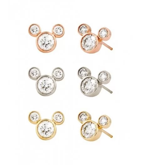 Diamond Mickey Mouse Earrings – Small – 18K $614.40 ADULTS