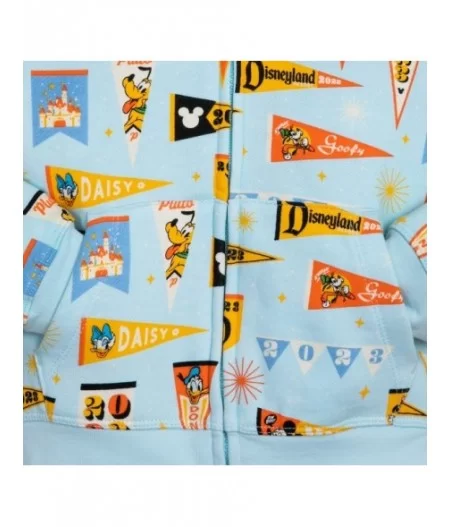 Mickey Mouse and Friends Pennant Flag Zip Hoodie for Kids – Disneyland 2023 $16.00 GIRLS