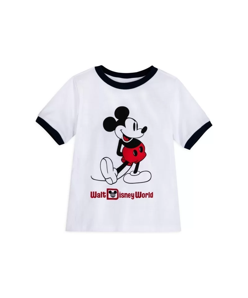 Mickey Mouse Classic Ringer T-Shirt for Kids – Walt Disney World – White $5.70 GIRLS