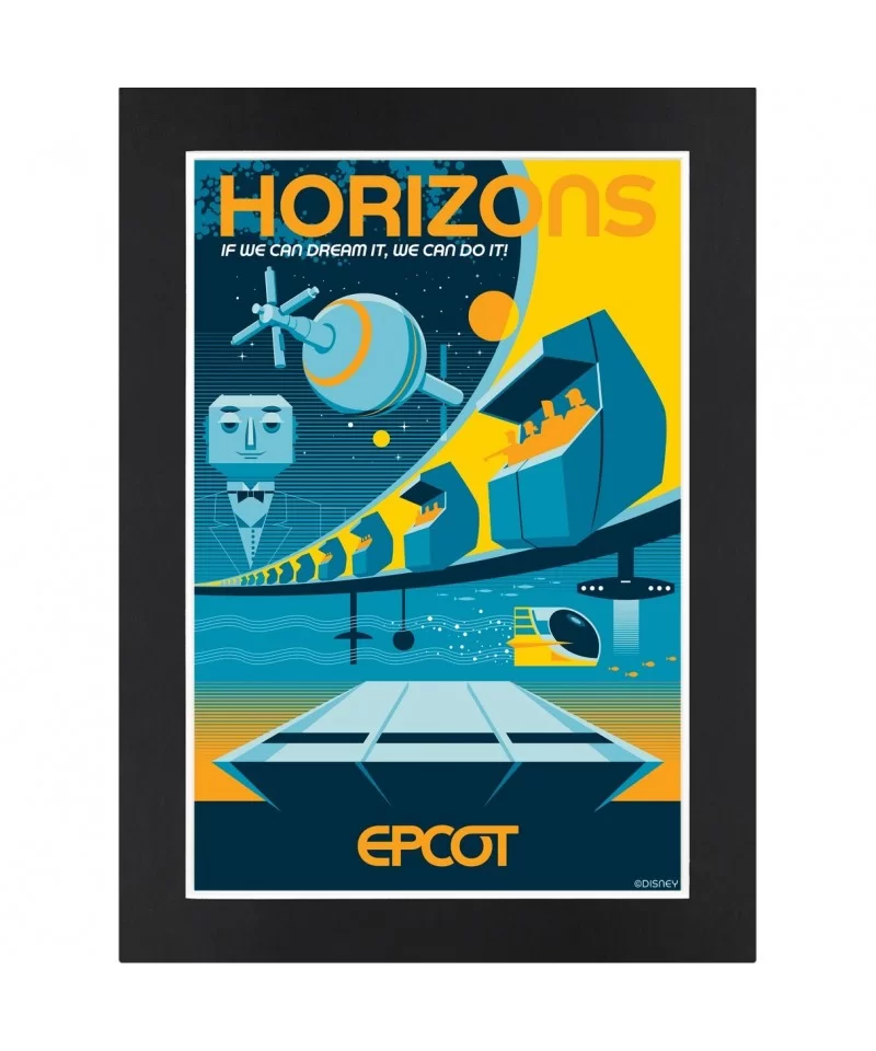 EPCOT: Horizons Matted Print $12.16 HOME DECOR