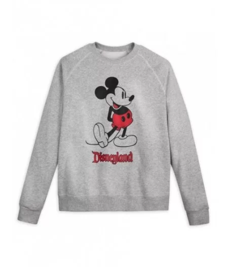 Mickey Mouse Classic Sweatshirt for Adults – Disneyland – Gray $15.84 UNISEX