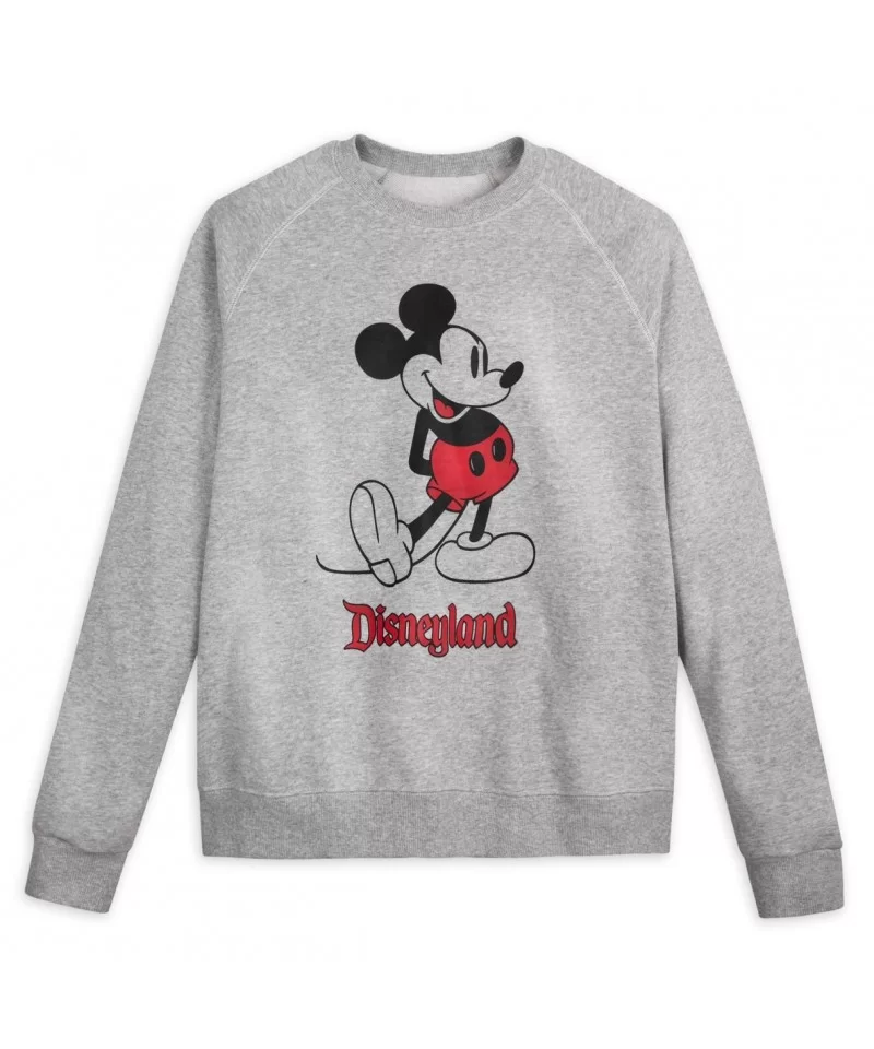 Mickey Mouse Classic Sweatshirt for Adults – Disneyland – Gray $15.84 UNISEX