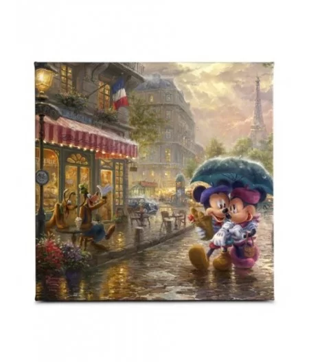 ''Mickey and Minnie in Paris'' Gallery Wrapped Canvas by Thomas Kinkade Studios $30.80 COLLECTIBLES