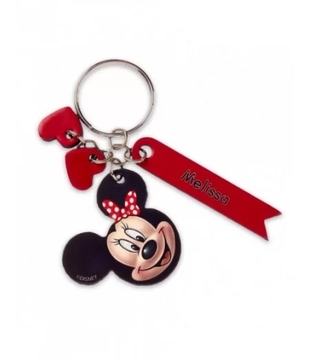 Minnie Mouse Face Leather Keychain – Personalizable $3.44 ADULTS