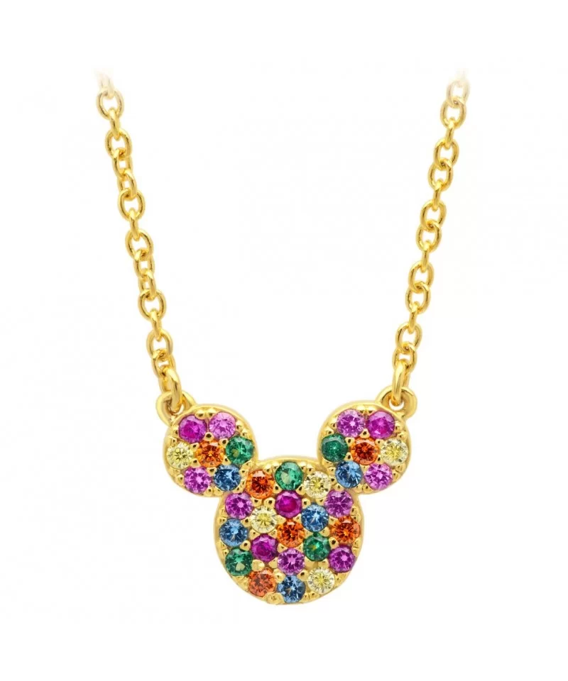 Mickey Mouse Rainbow Icon Necklace by CRISLU $25.84 ADULTS