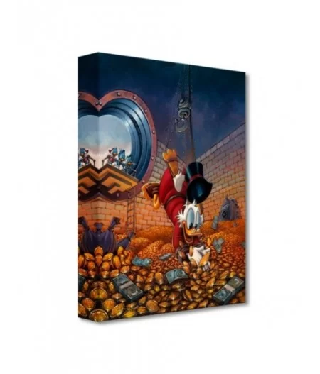 Scrooge McDuck ''Diving in Gold'' by Rodel Gonzalez Canvas Artwork – Limited Edition $39.60 COLLECTIBLES