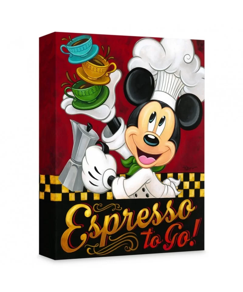 Mickey Mouse ''Espresso to Go!'' Giclée on Canvas by Tim Rogerson $59.98 COLLECTIBLES