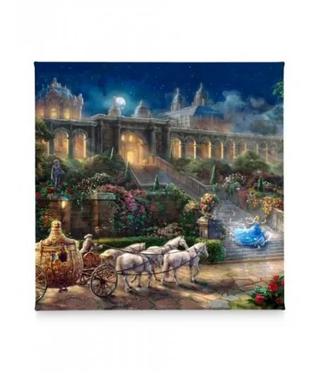 ''Clock Strikes Midnight'' Gallery Wrapped Canvas by Thomas Kinkade Studios – Cinderella $40.48 HOME DECOR