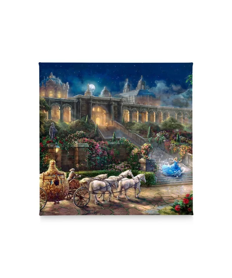 ''Clock Strikes Midnight'' Gallery Wrapped Canvas by Thomas Kinkade Studios – Cinderella $40.48 HOME DECOR