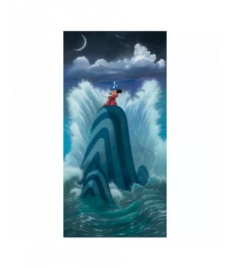 Sorcerer Mickey Mouse ''Wave Maker'' by Michael Provenza Hand-Signed & Numbered Canvas Artwork – Limited Edition $147.20 HOME...